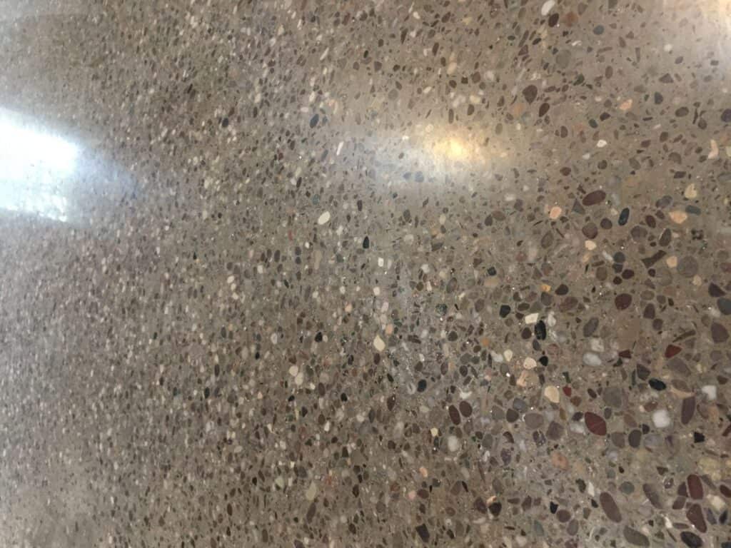 slippy concrete floor