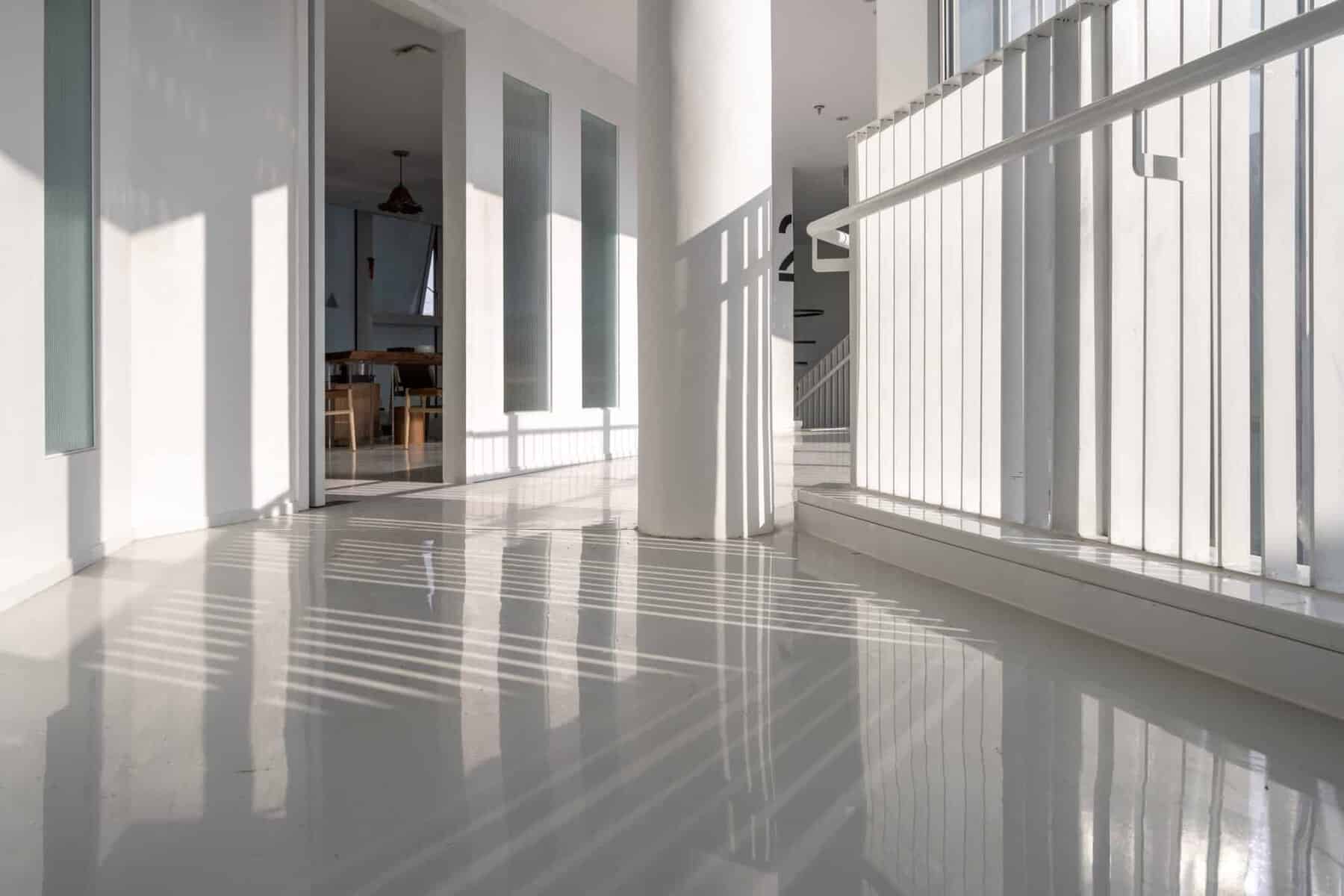 polished concrete office floor