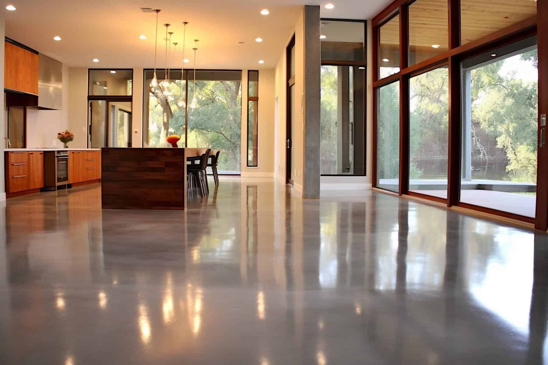 Polished modern floor